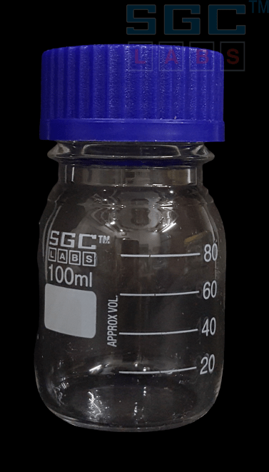 Reagent Bottle, Clear Glass, With Screw Cap 100 ml