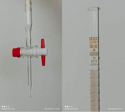 Burette PTFE class B ISO 635