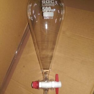 Buy Sep. Funnel 'SGCLABS' Pear Shape, Screw Type PTFE Key S/C, S&C-19/26, 500 ml. - Laboratory Glassware | SGC LABS® India
