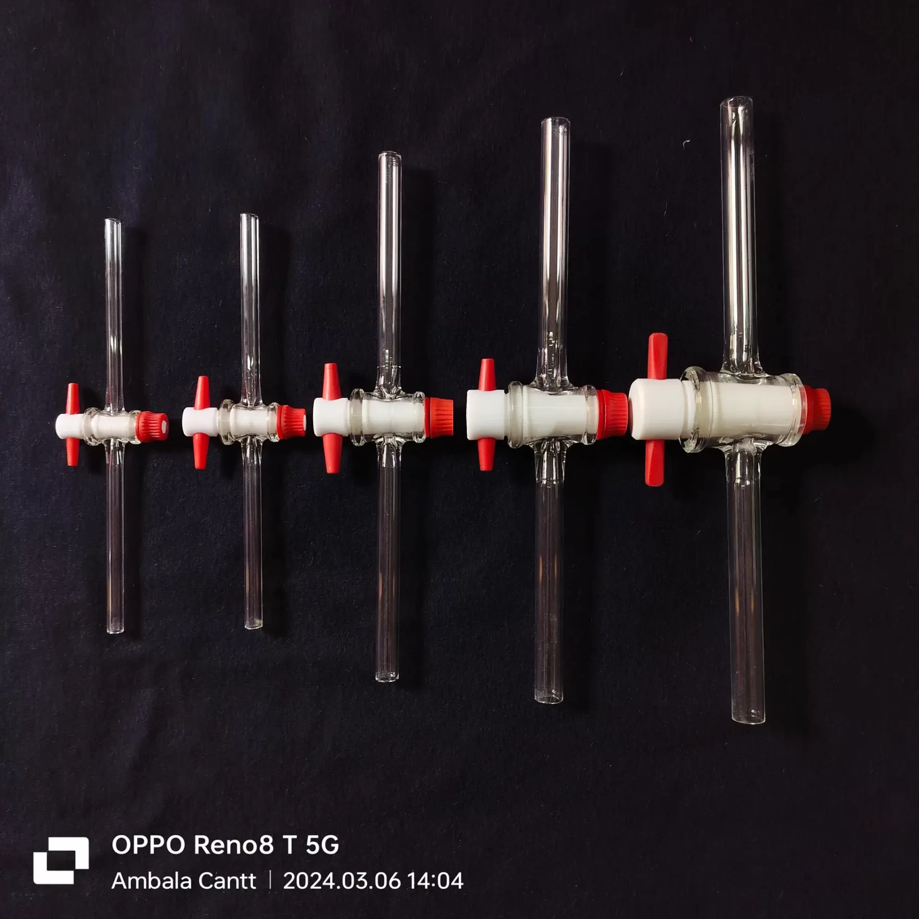 NS 14.5 PTFE stopcock straight bore 2.5mm laboratory equipment